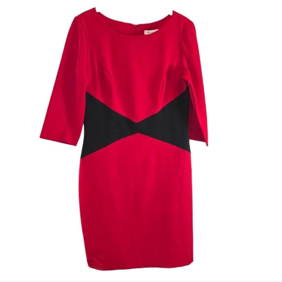 Liz Claiborne Dresses & Skirts - Liz Claiborne Red Black Colorblock Career Dress